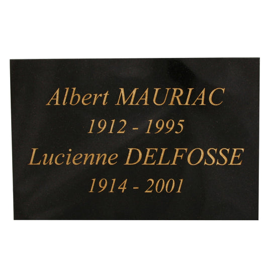 Plaque funéraire gravée or Colombarium