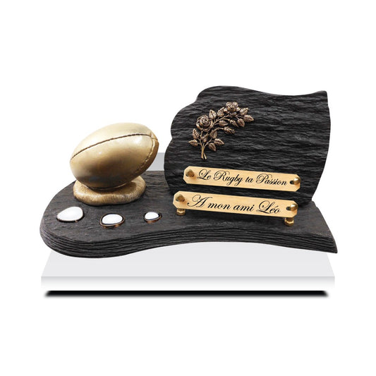 Plaque funéraire Rugby