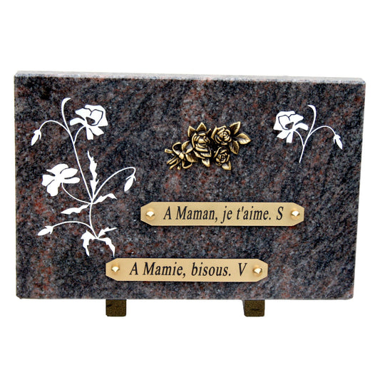 Plaque funéraire délicatesse