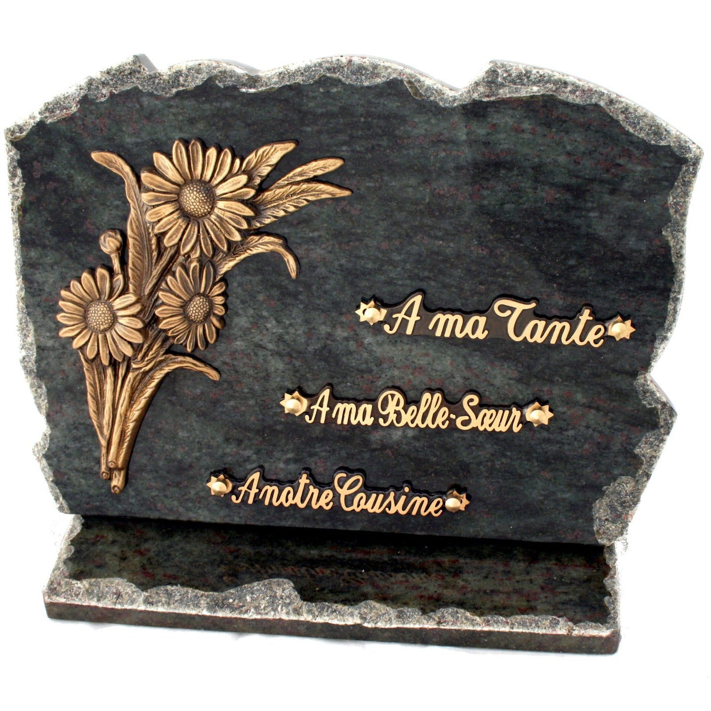 Plaque funeraire marguerites