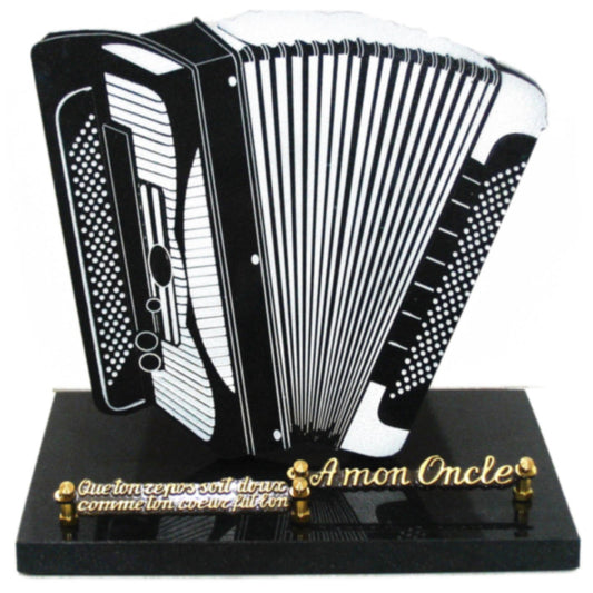 Plaque gravure accordeon