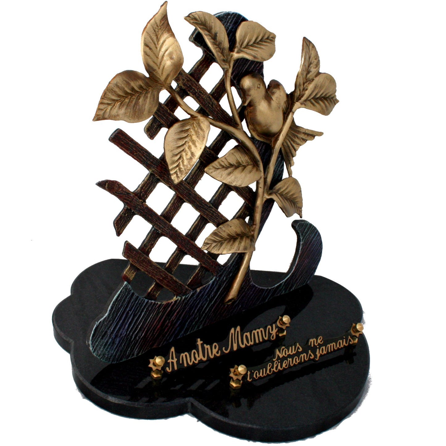 Plaque funeraire originale metal