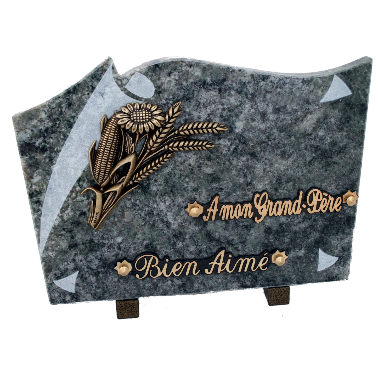 Plaque funeraire souvenir grise