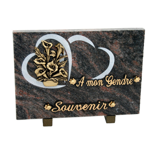 Plaque deuil granit