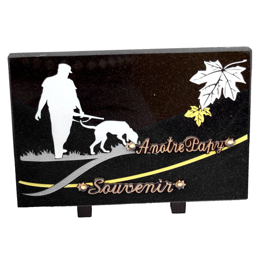 Plaque funéraire chasse