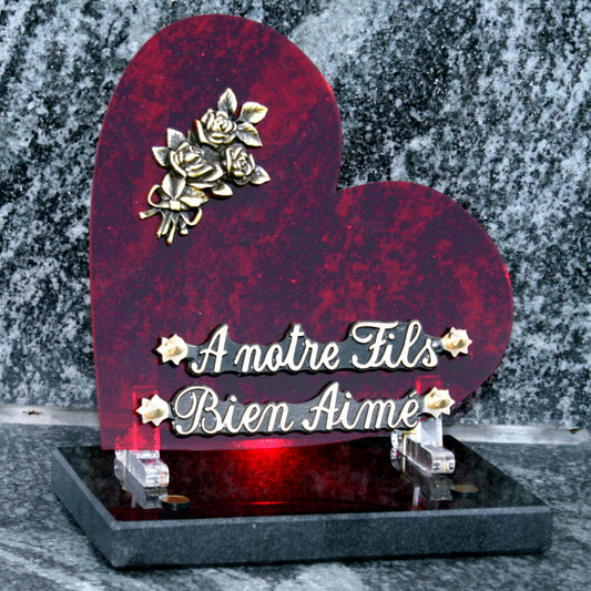 Coeur en plexi rouge