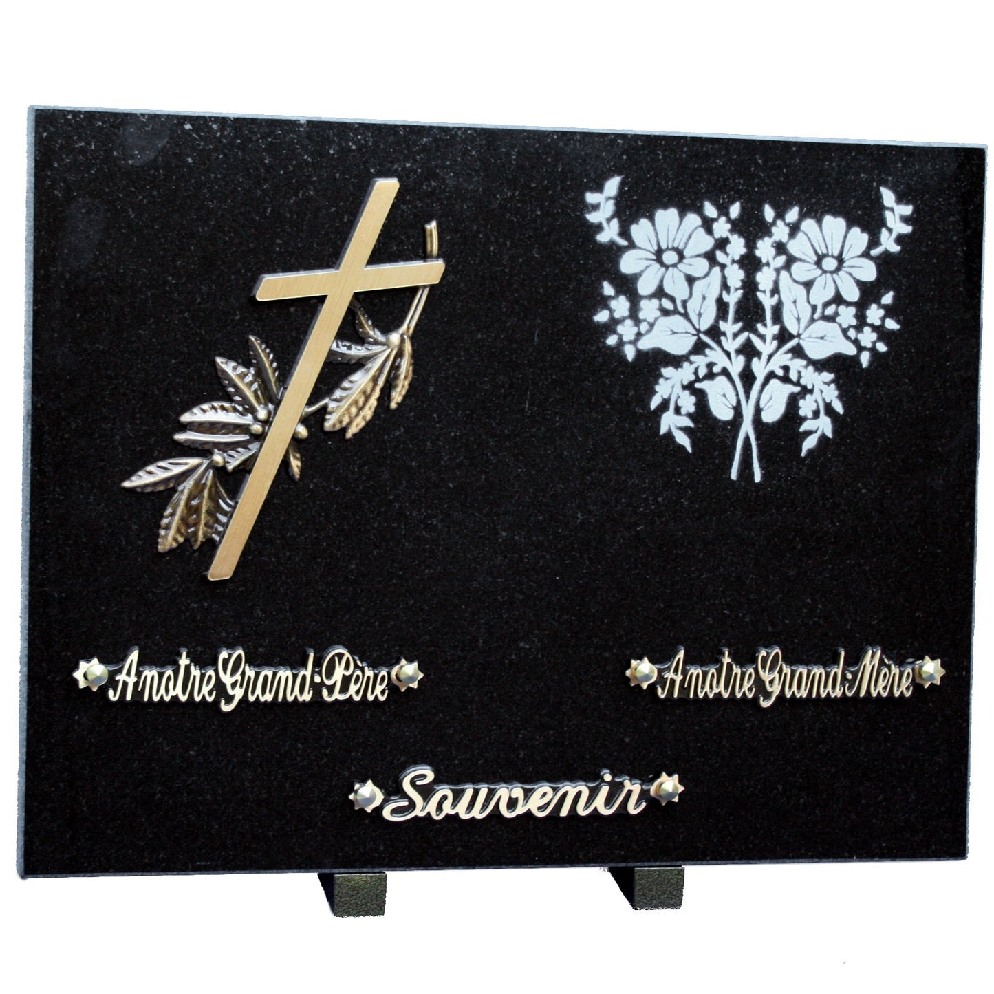 Grande plaque mortuaire croix