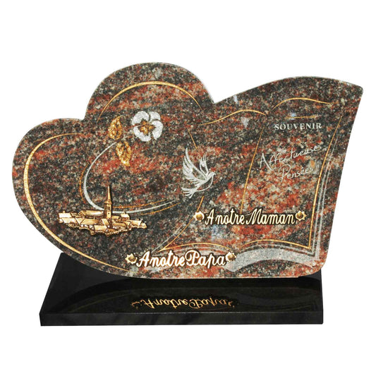 Plaque funéraire scintillante