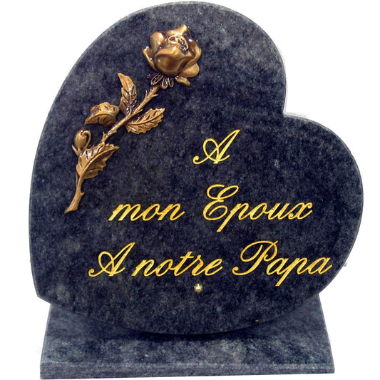 Coeur deuil à graver