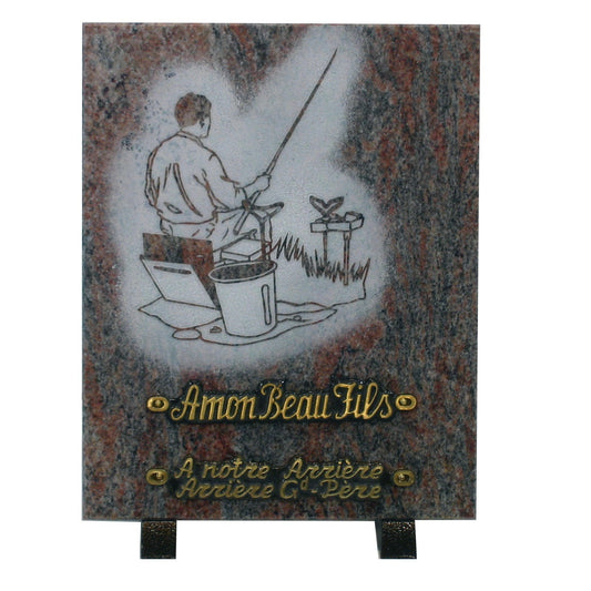 Plaque personnalisée pêcheur