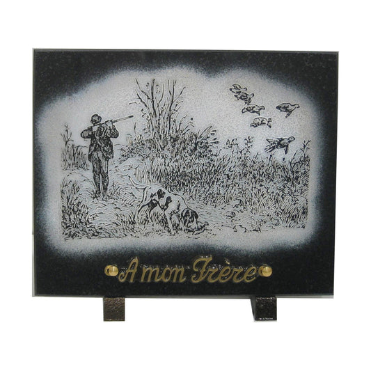 Plaque chasseur gravée