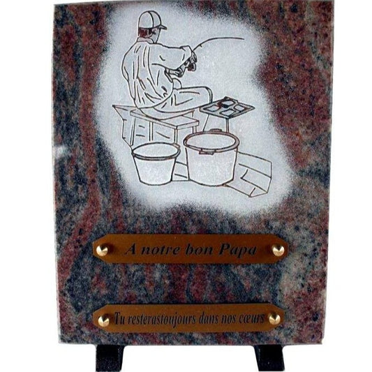 Plaque personnalisée pêcheur 1