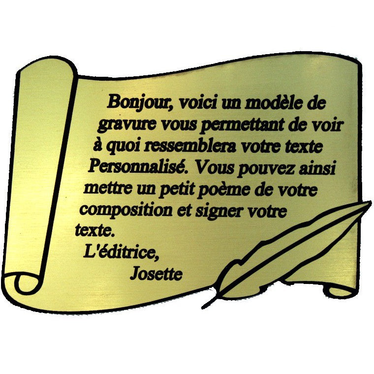 Parchemin adhésif plume à personnaliser