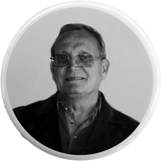 Gravure porcelaine noir et blanc rond