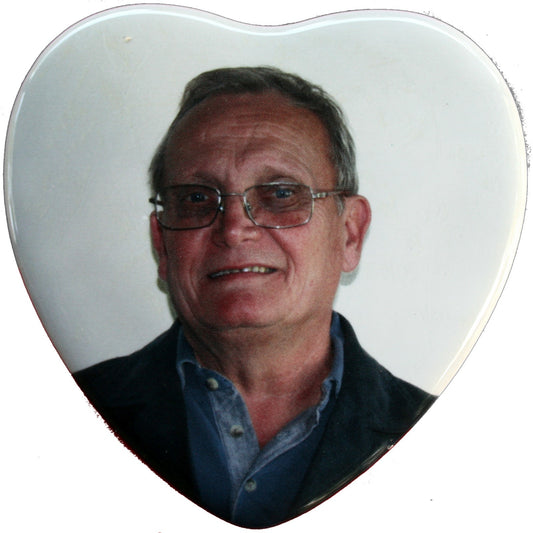 Coeur porcelaine gravure couleur