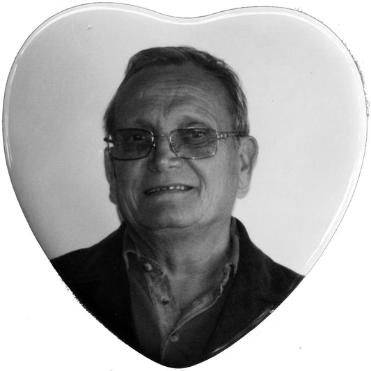 Photo porcelaine noir blanc coeur