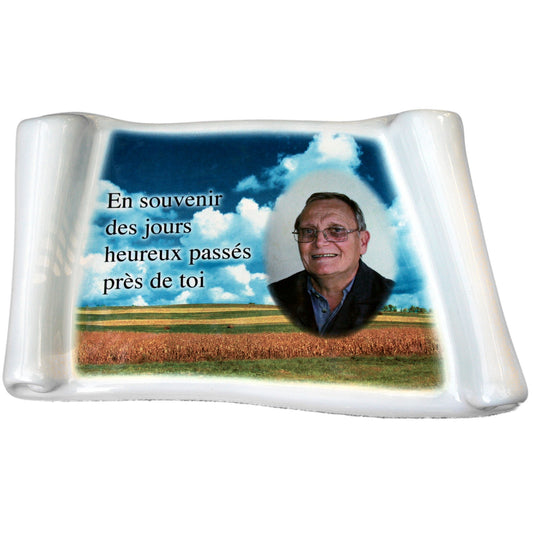 Parchemin photo porcelaine couleur