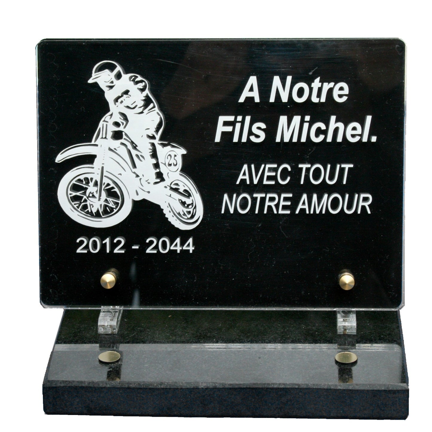 Plaque moto personnalisée