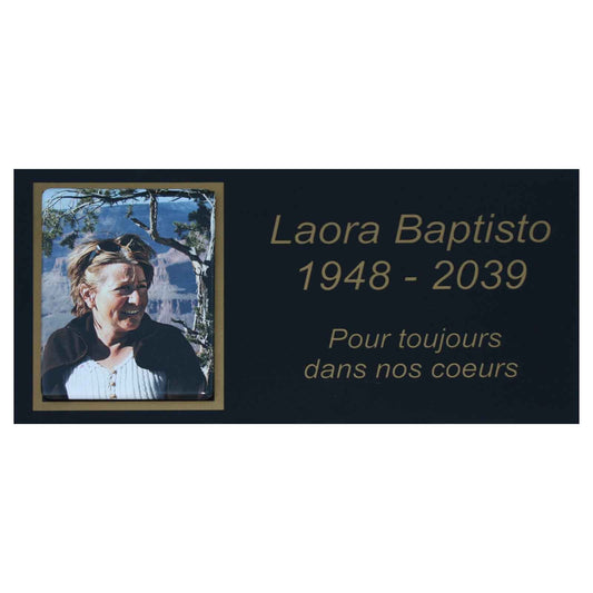 Plaque funéraire photo couleurs