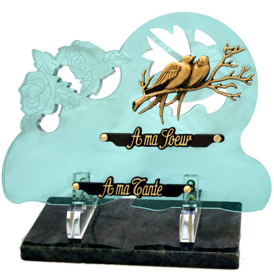 Plaque funéraire en Altuglas