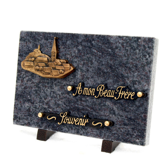 Plaque funéraire village