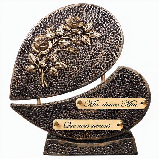 Plaque contemporaine Coeur socle