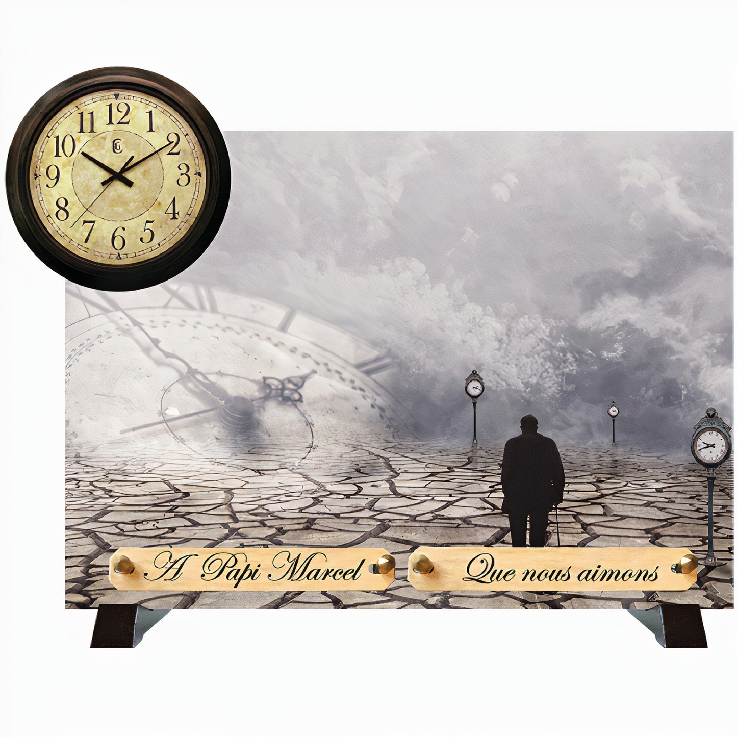 Plaque débordante Horloge