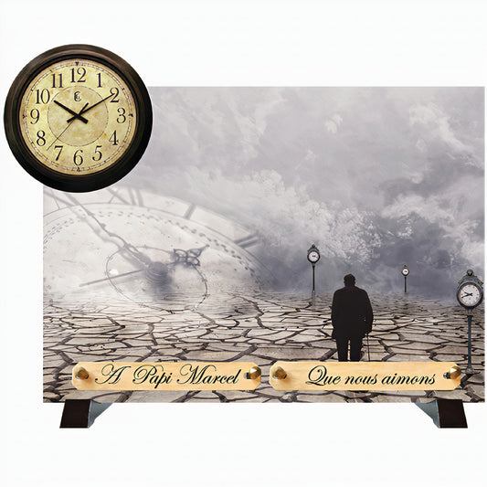 Plaque débordante Horloge