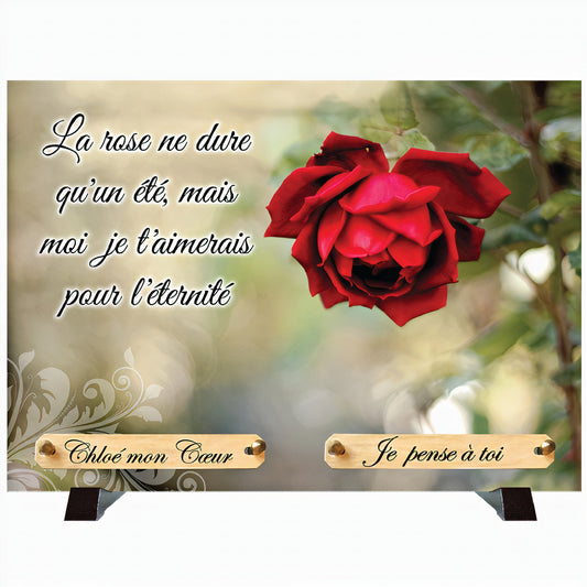 Plaque funéraire Amour