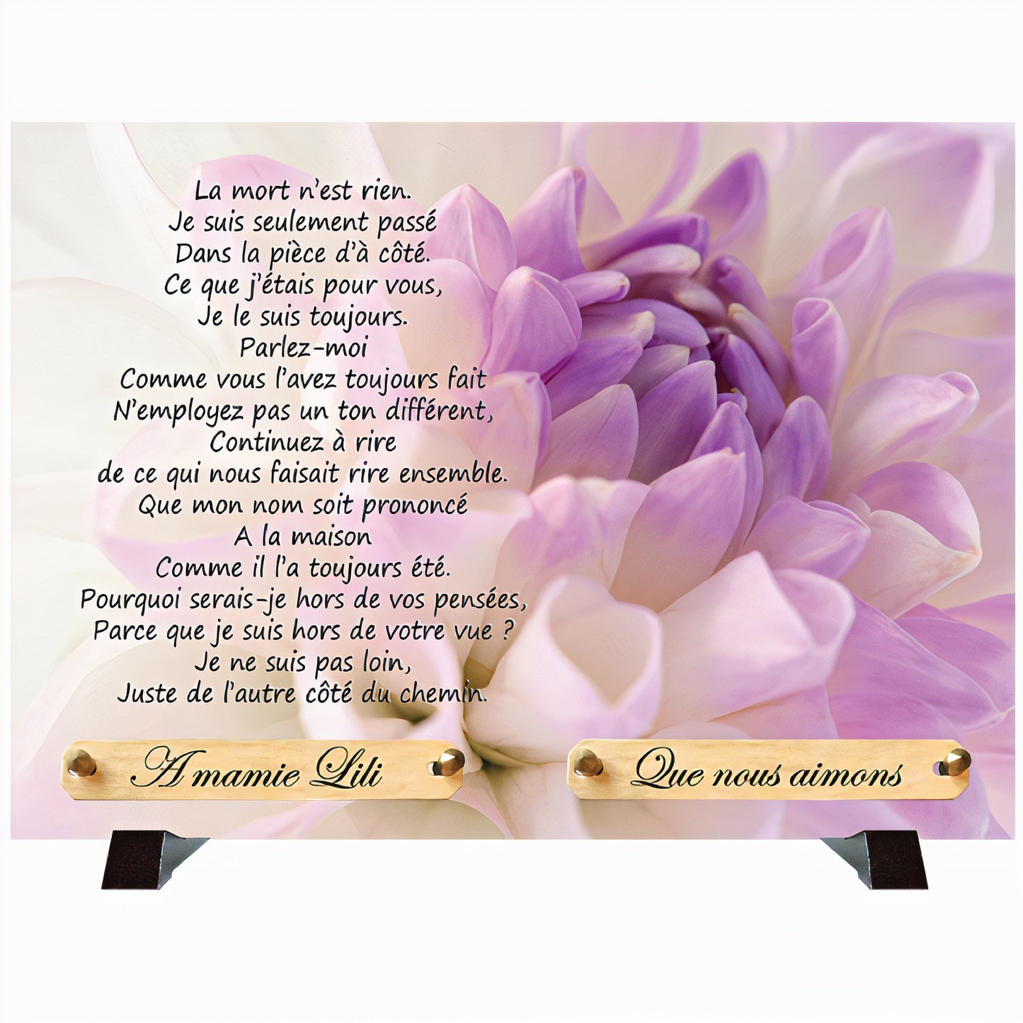 Plaque funéraire Chrysanthème