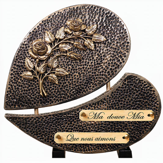 Plaque funéraire contemporaine Coeur