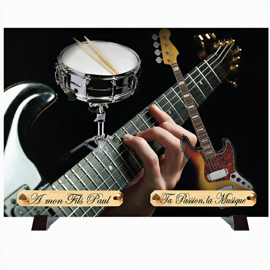 Plaque funéraire Guitare éléctrique