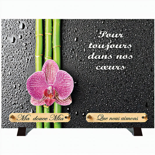 Plaque funéraire Orchidée Souvenir