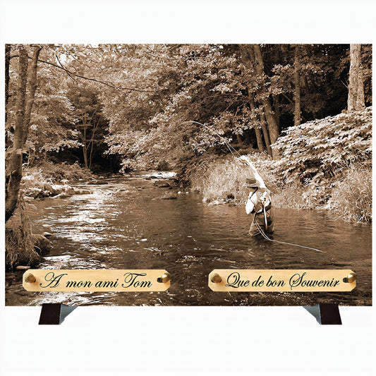 Plaque funéraire Pêcheur Sépia