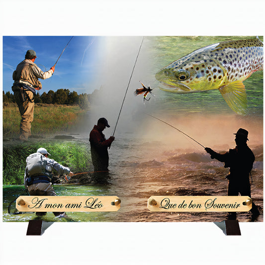 Plaque funéraire Pêcheurs & Poissons