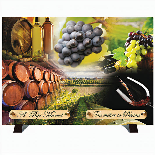 Plaque funéraire Vignes