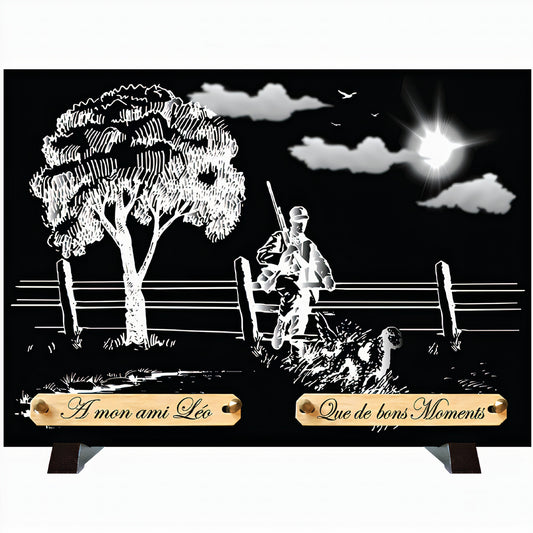 Plaque monochrome Chasseur