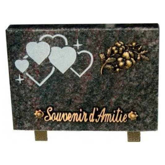 Plaque funéraire en granit Paris