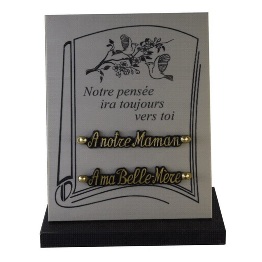 Plaque funeraire envol
