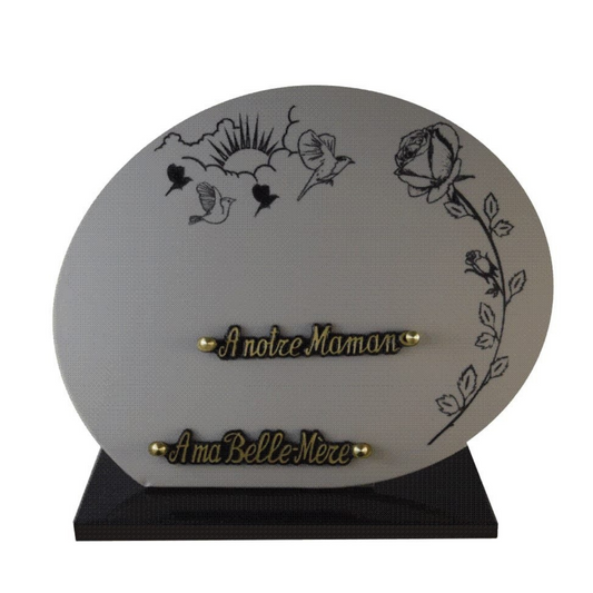 Plaque souvenir en céramique