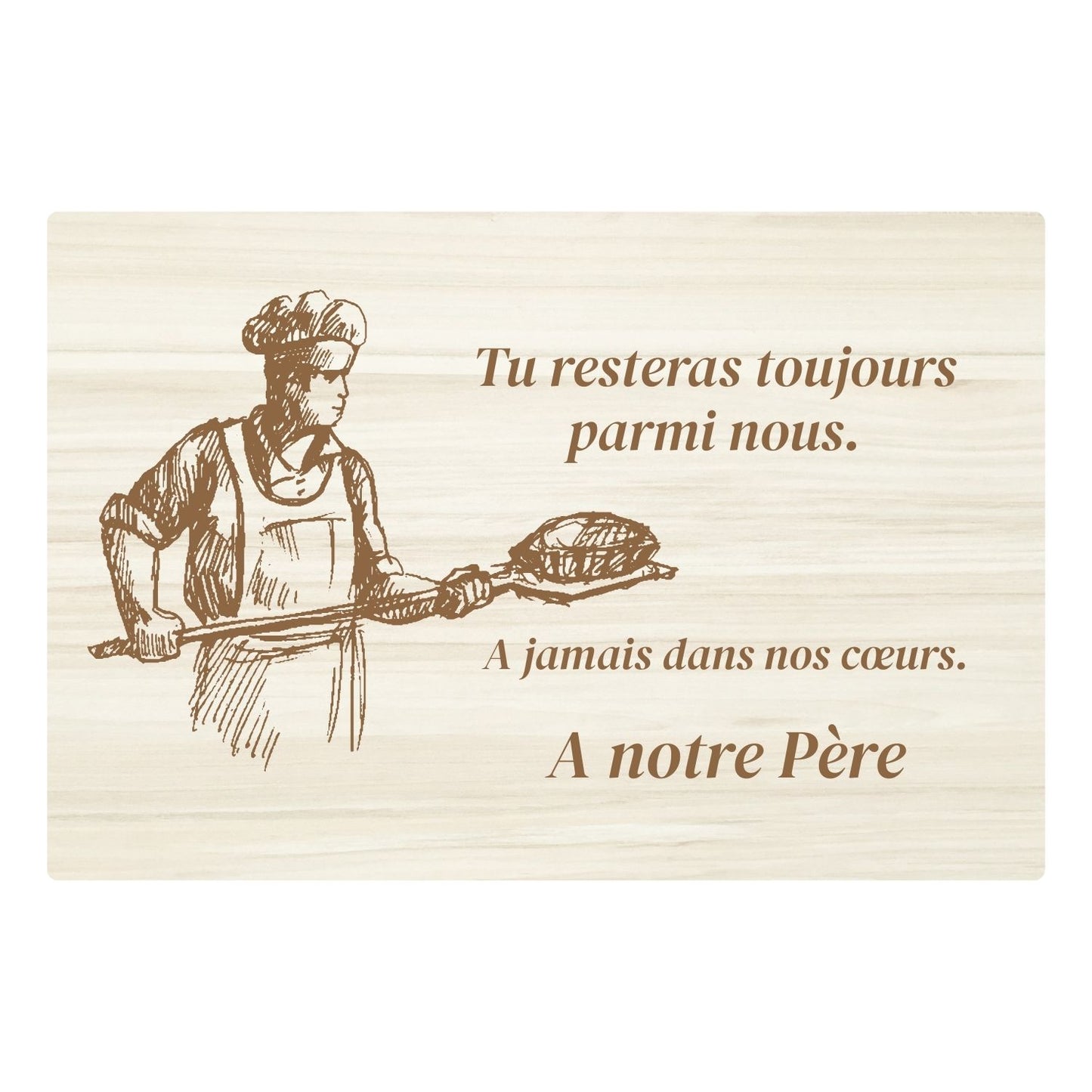 Plaques funéraires en bois Crémation - Boulanger