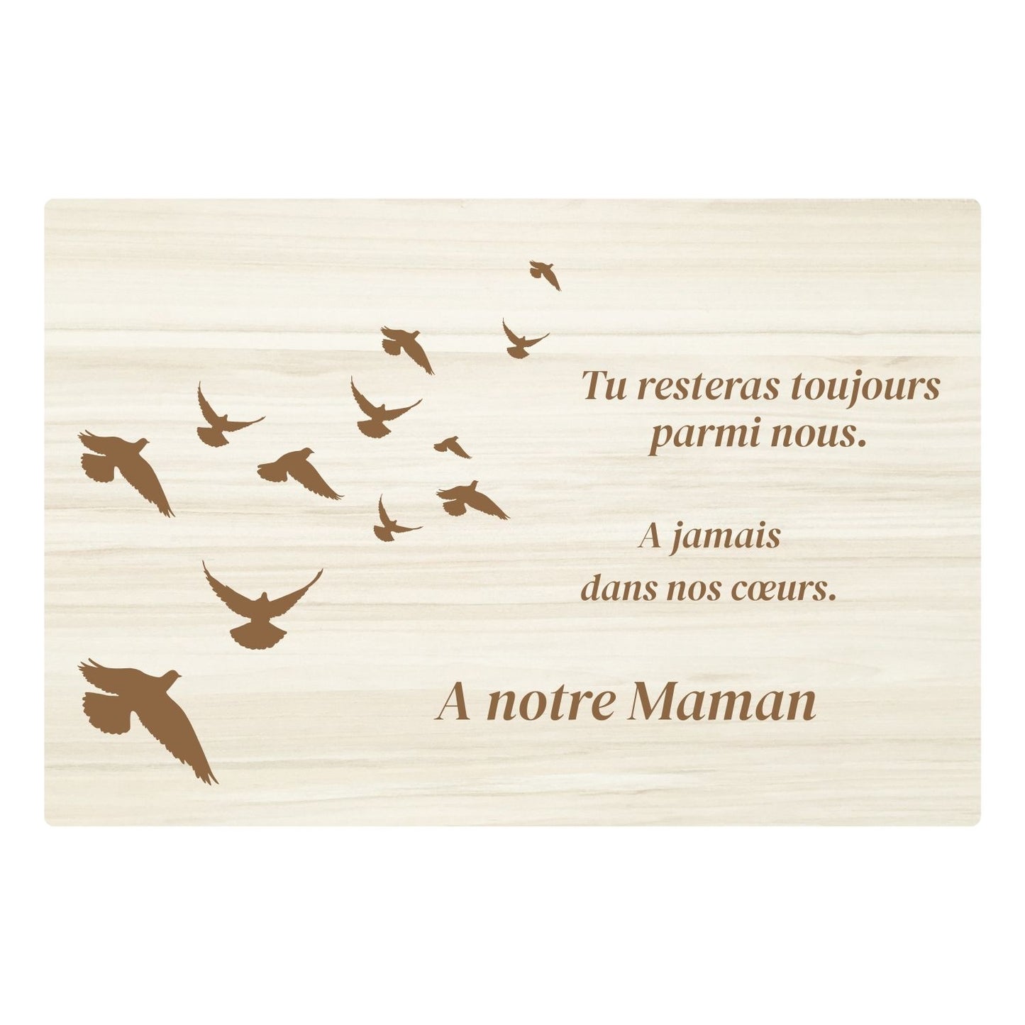 Plaques funéraires en bois Crémation - Colombes