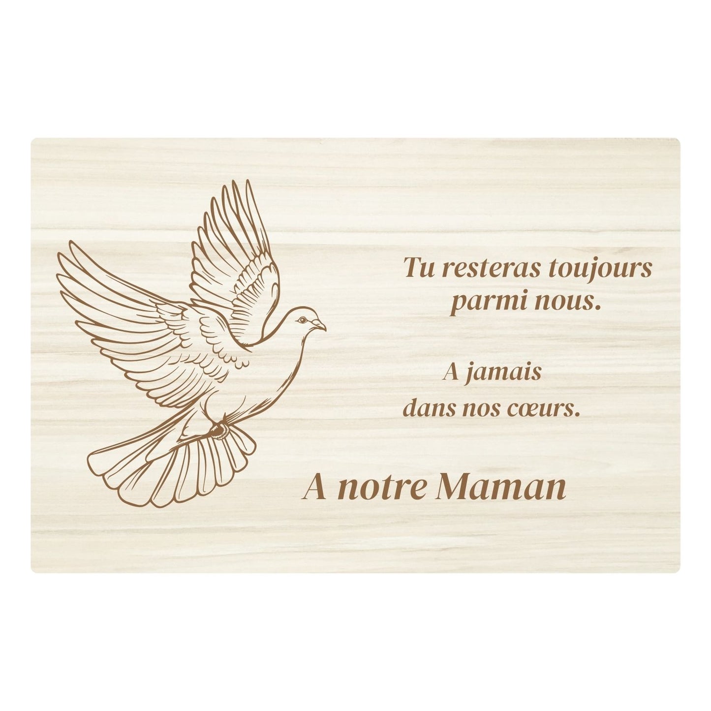 Plaques funéraires en bois Crémation - Grande Colombe