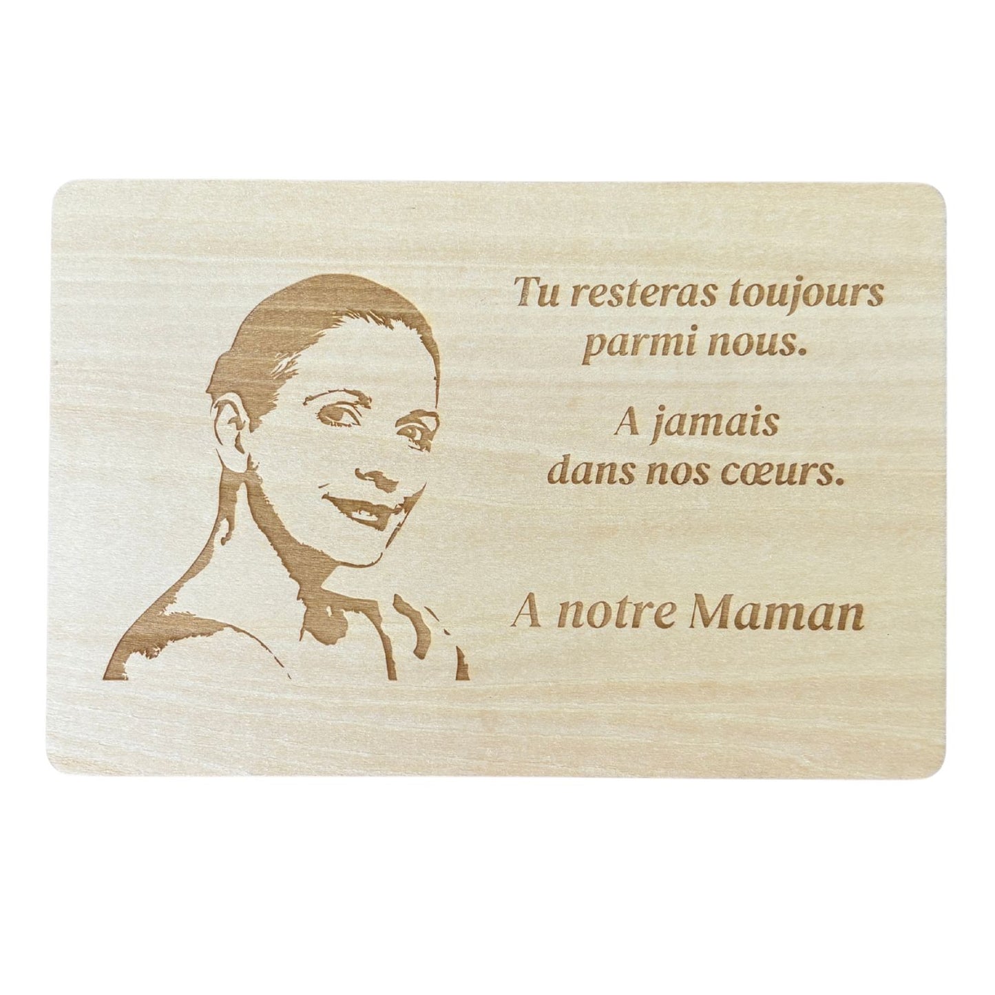 Plaques funéraires en bois Crémation - Portrait