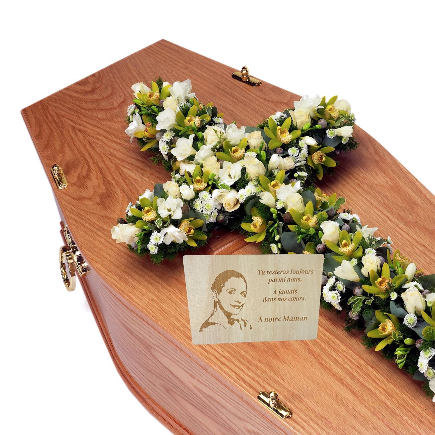 Plaques funéraires en bois Crémation - Portrait