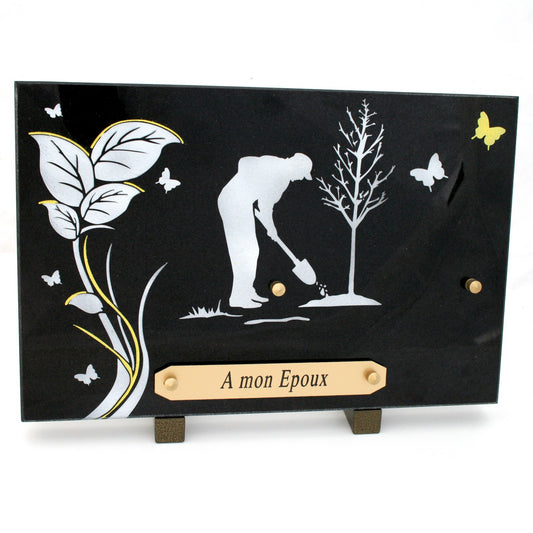 Plaque jardinier moderne