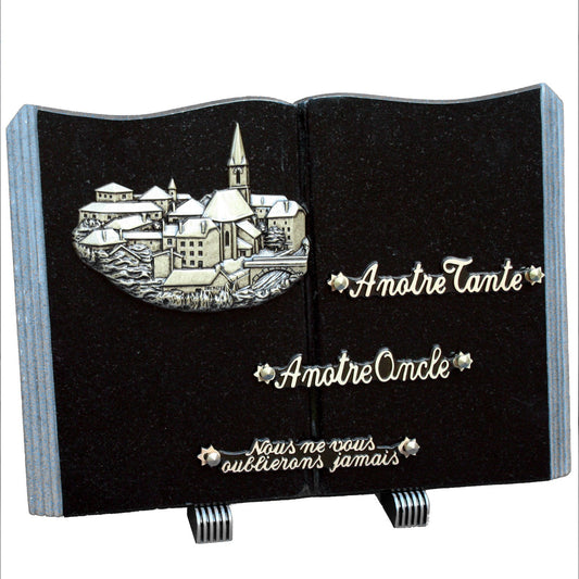 Livre noir granit textes Bronzes