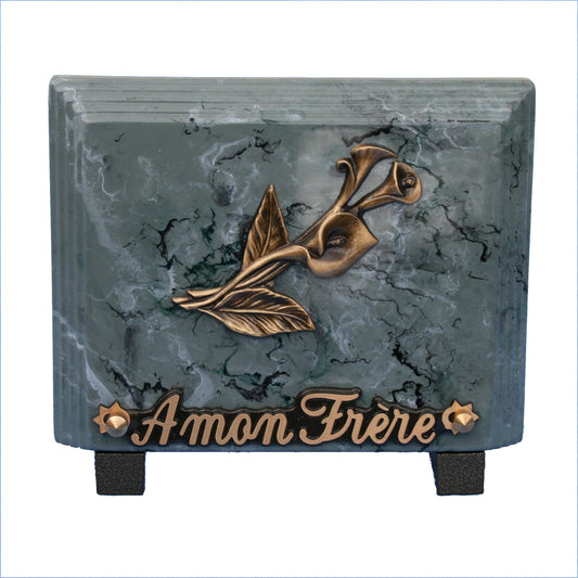 Plaque mortuaire en resine