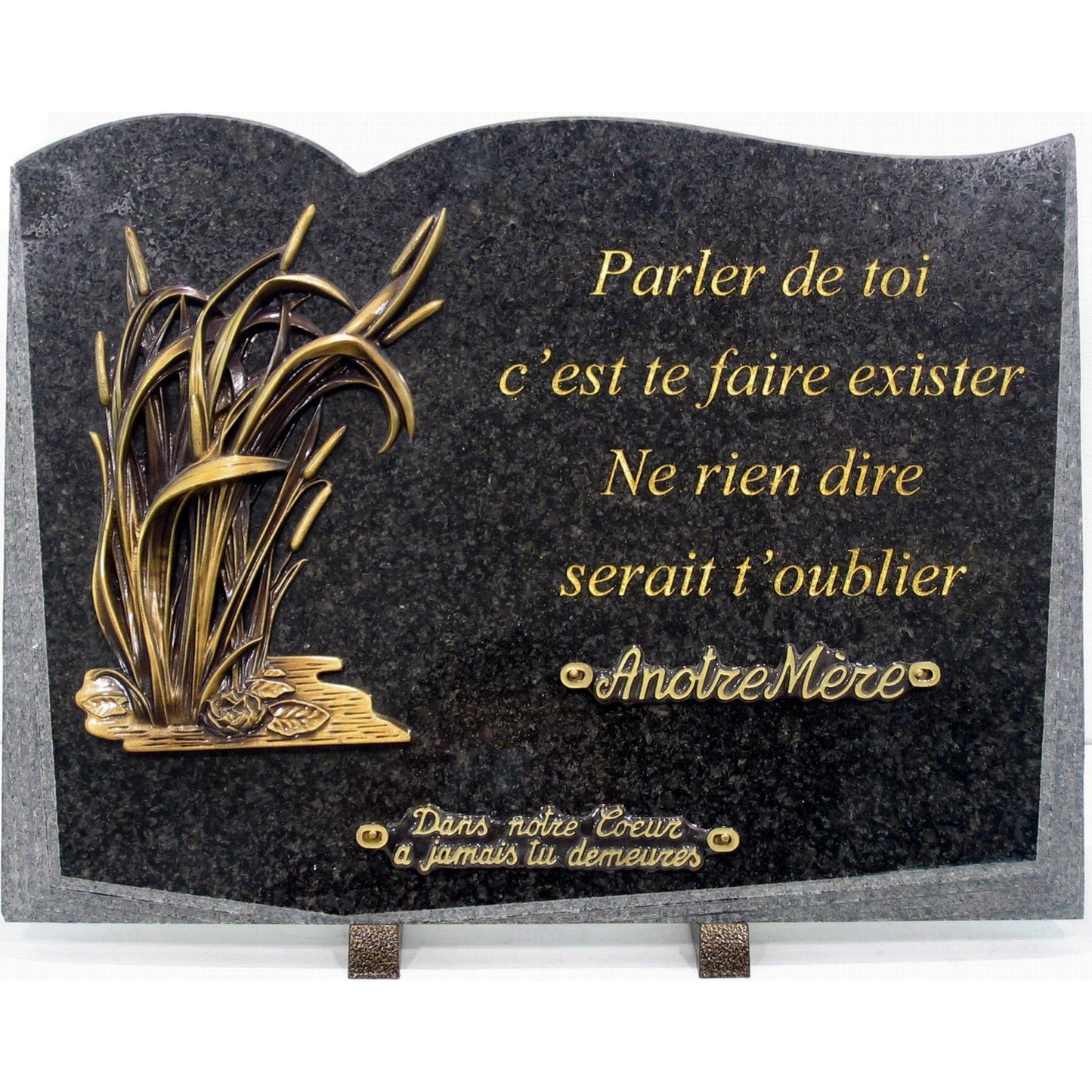 Plaque de souvenir funéraire inter personnalisé à graver pour plaque  funéraire personnalisée – Deuil fleuri