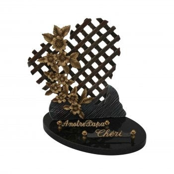 Plaque funéraire en aluminium